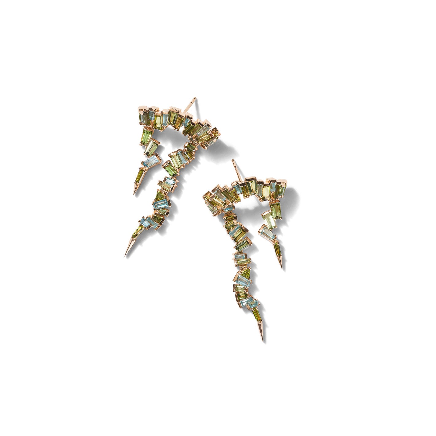 Ruffled Ear Lassos - Green Tourmaline