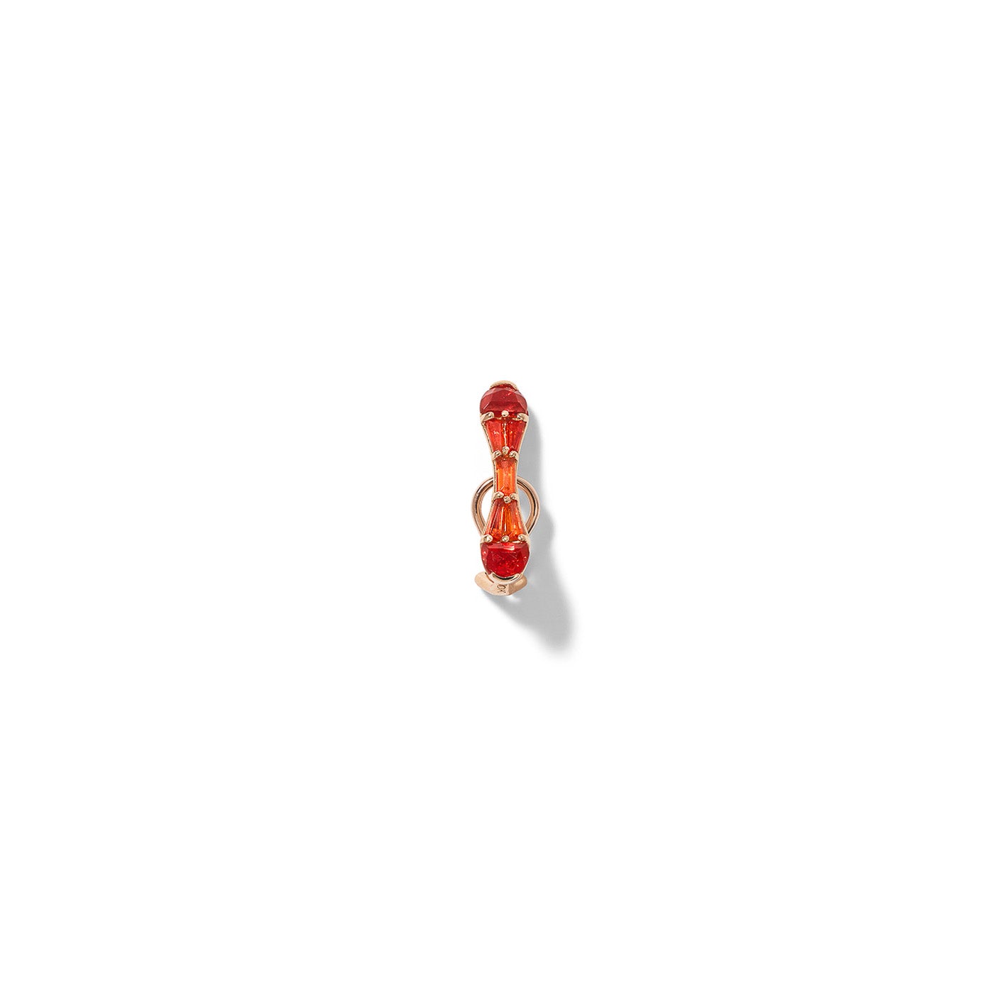 Small Single Baton Ear Cuff - Fire Opal