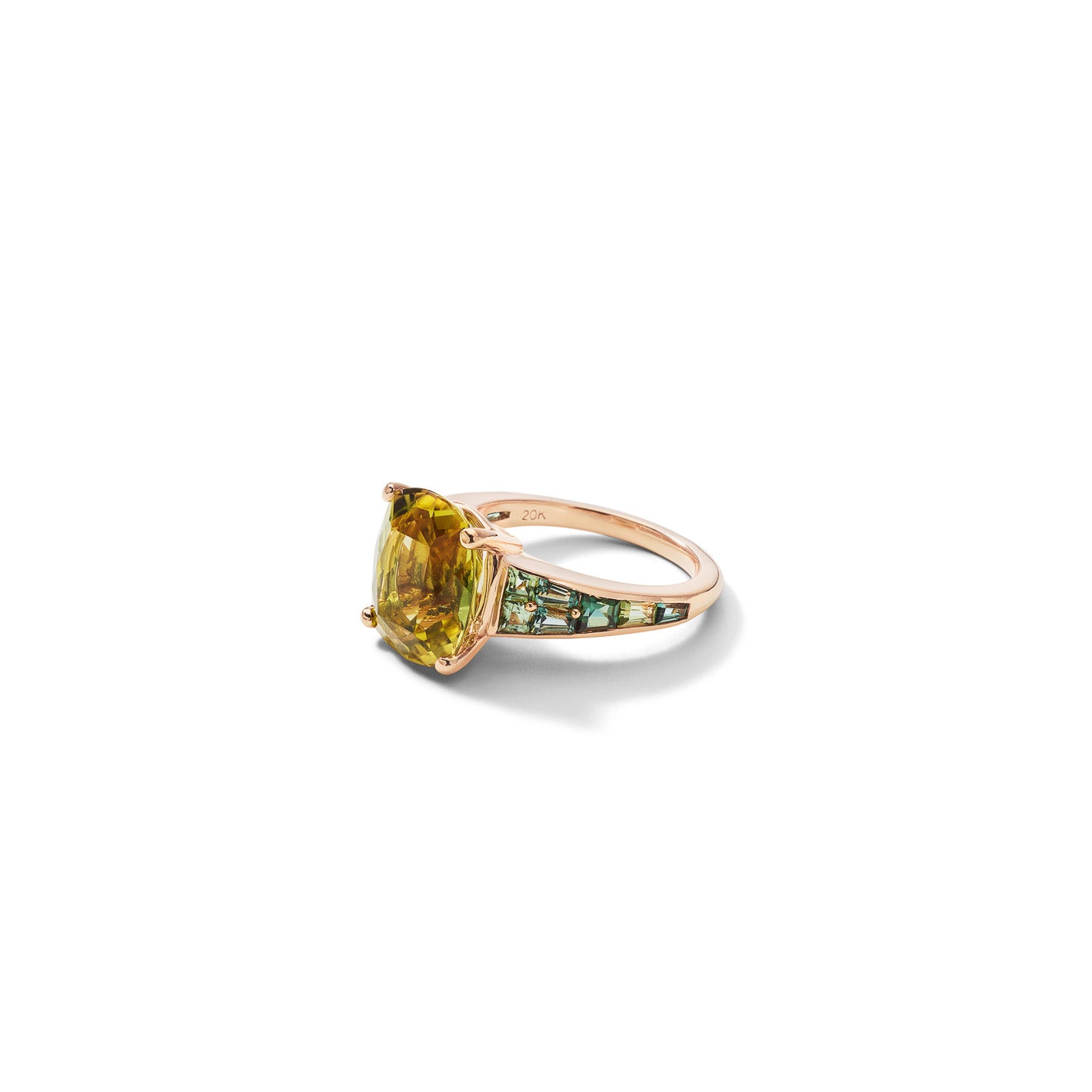 Solitaire Ring - Mozambique Green Tourmaline