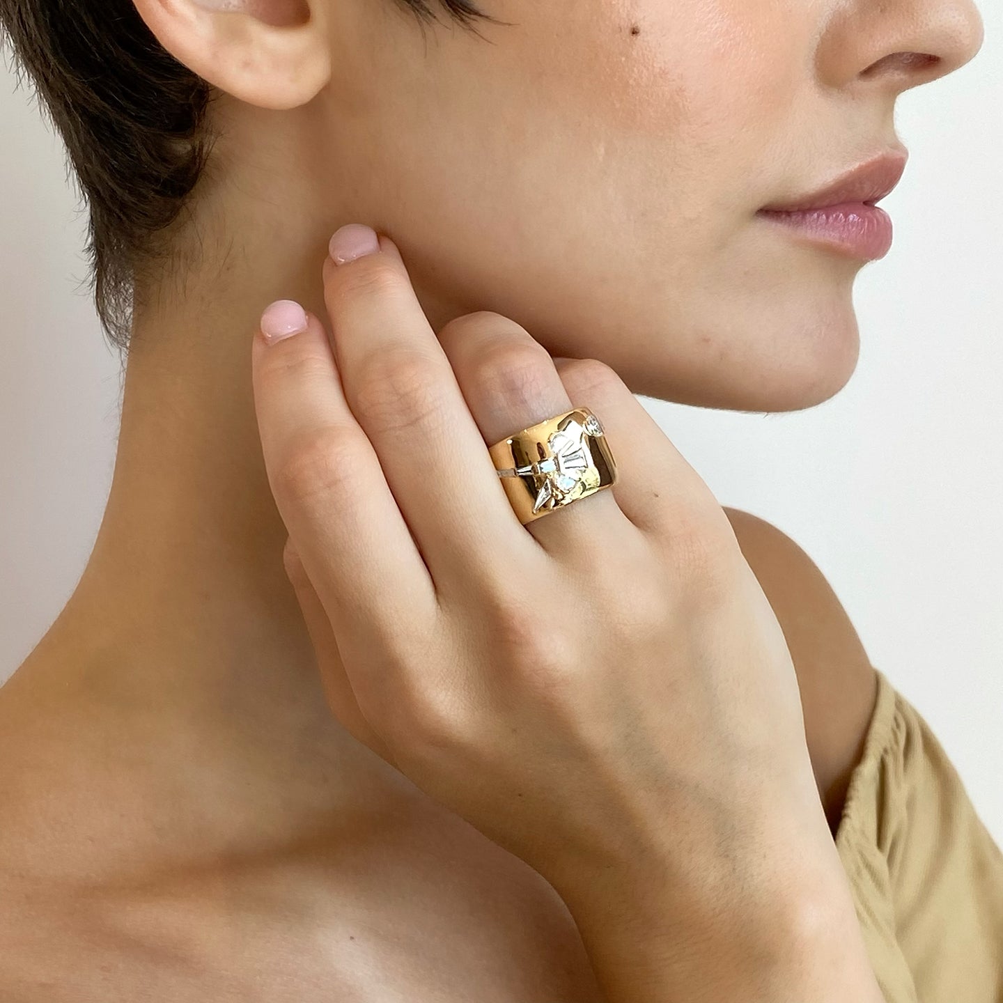 Wrapped Crocus Ring - Diamond