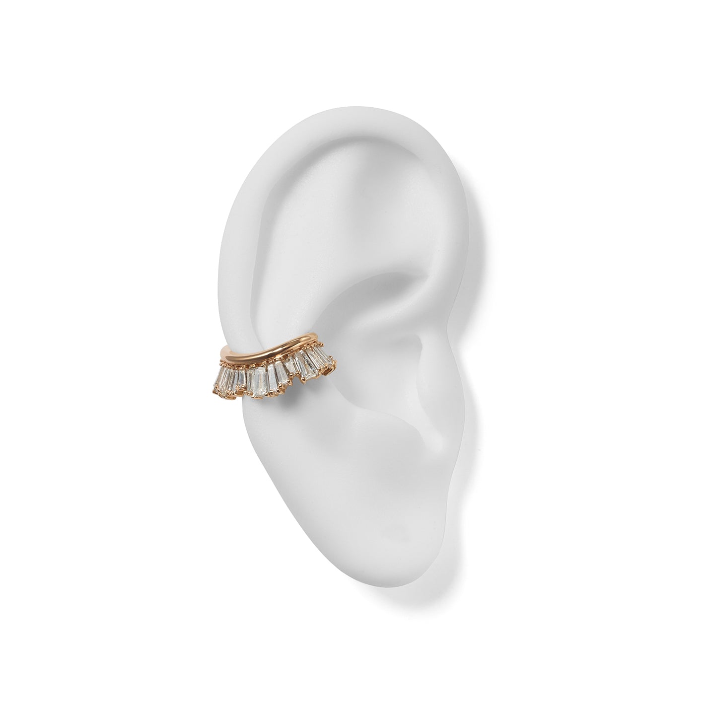 Ruched Ear Cuff - Diamond