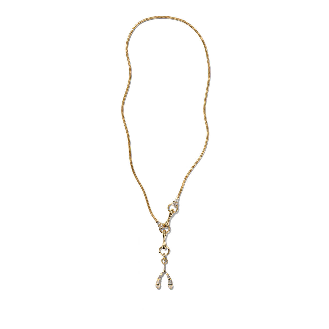 Wishbone Pendant - Diamond