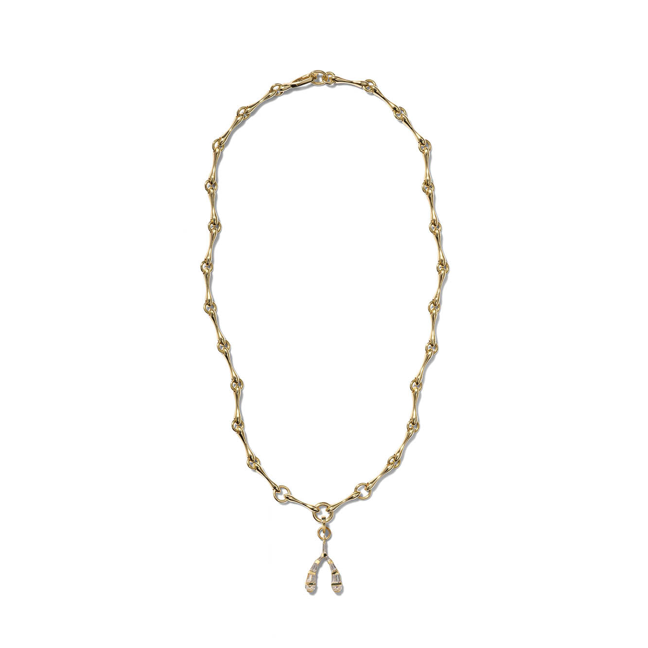 Wishbone Pendant - Diamond