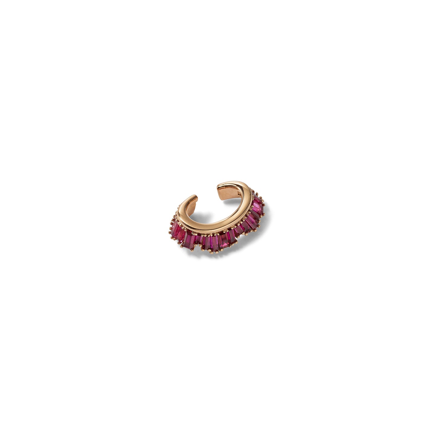 Ruched Ear Cuff - Ruby