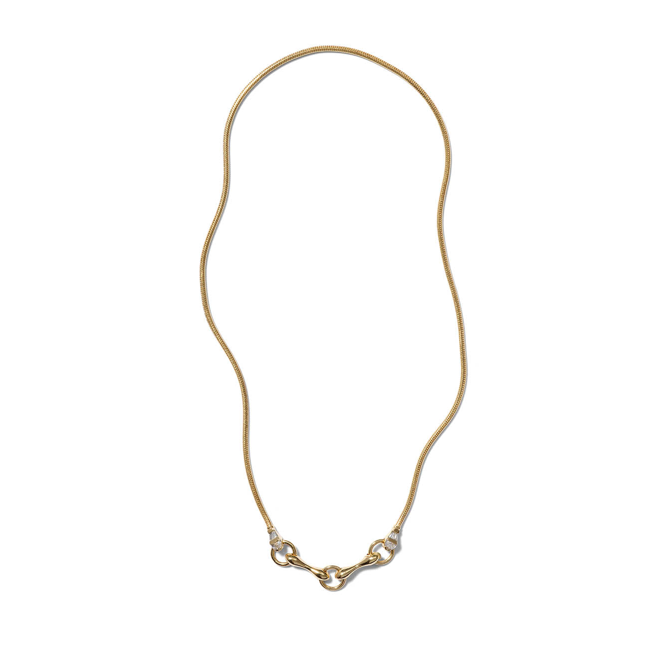 Baton & Snake Chain Necklace