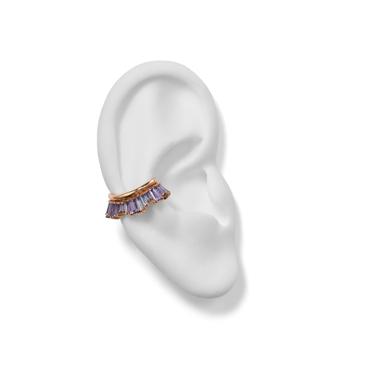 Ruched Ear Cuff - Tanzanite