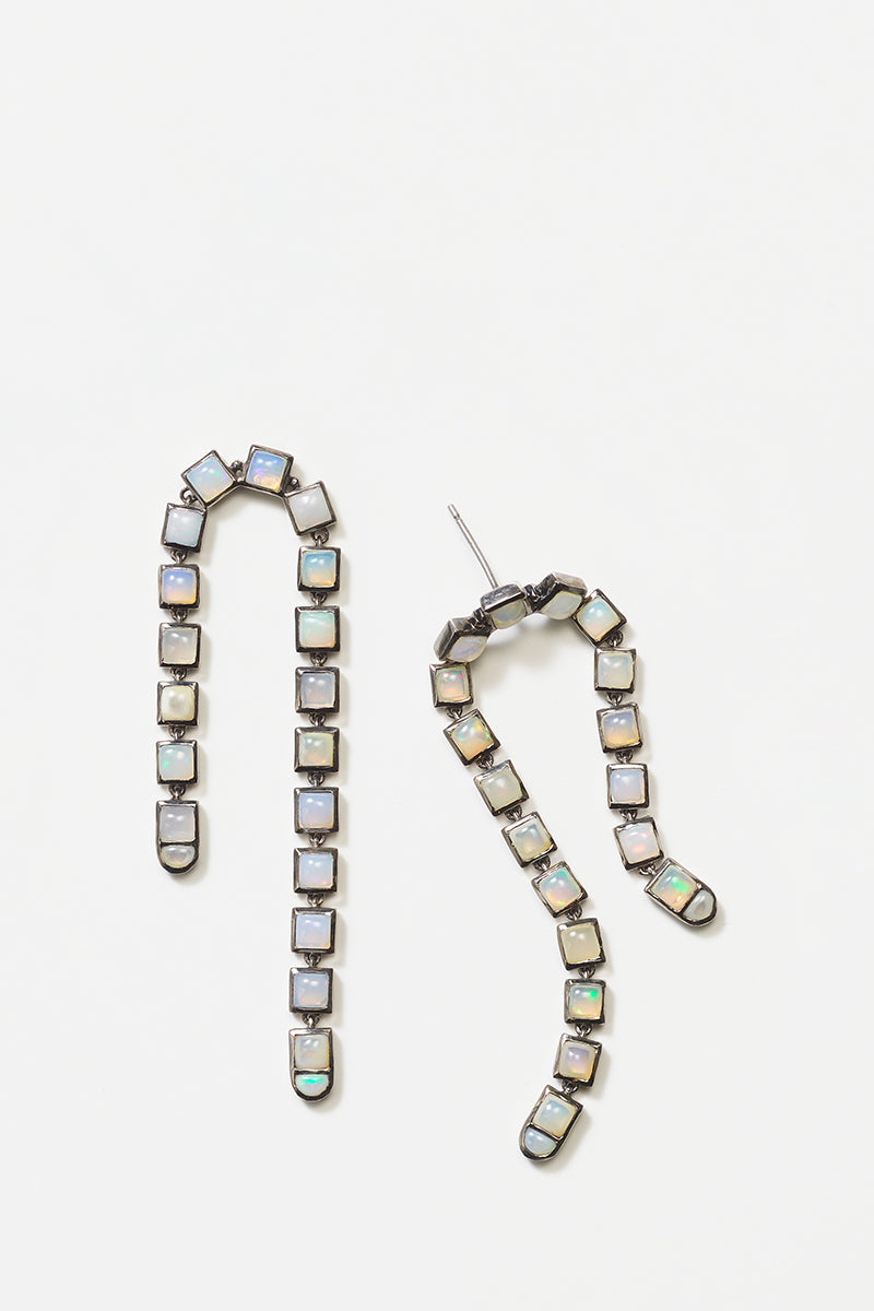 Arc Earrings - Ethiopian Opal