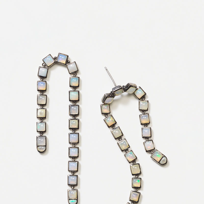 Arc Earrings - Ethiopian Opal