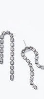 Arc Earrings - White Zircon