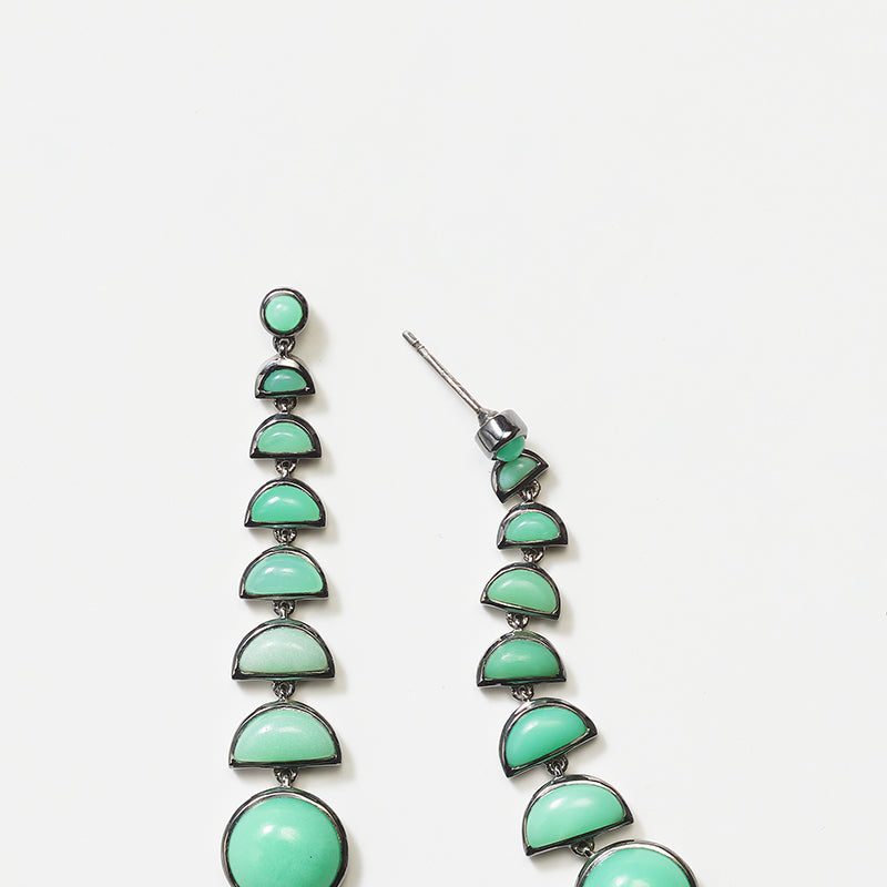 Ballbearing Earrings - Chrysoprase