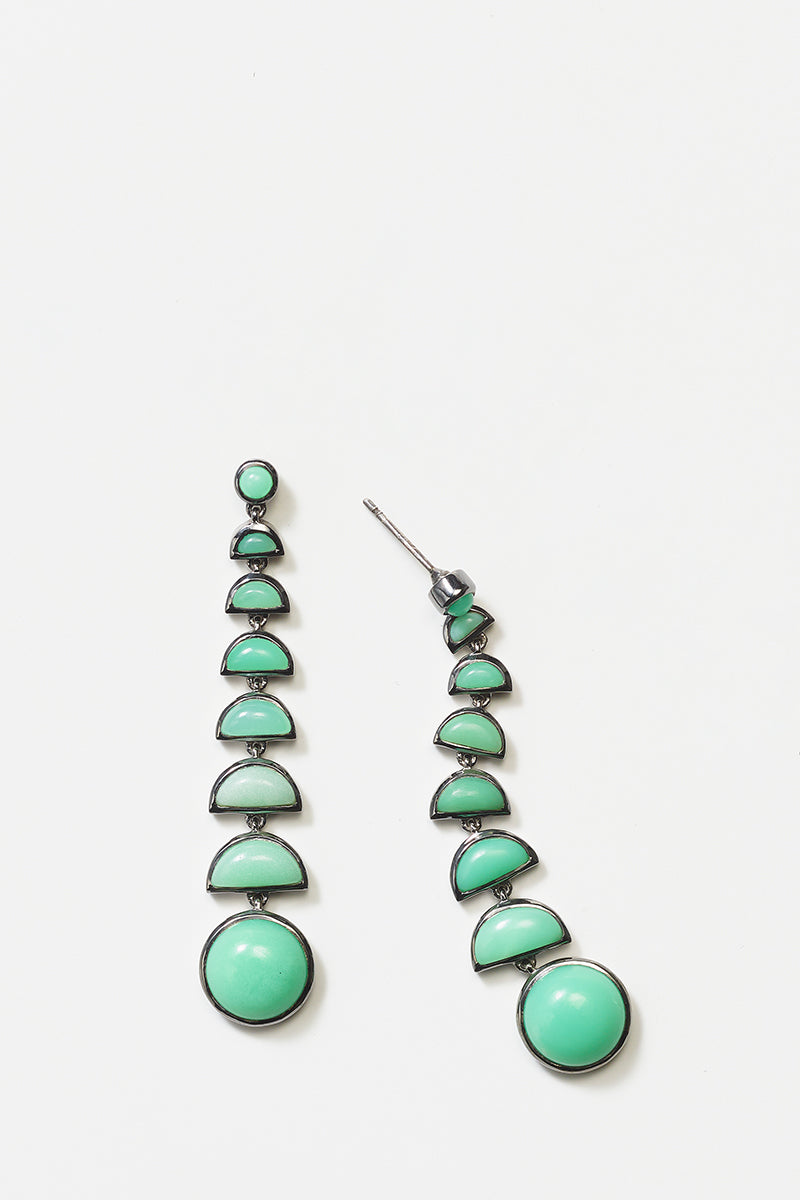 Ballbearing Earrings - Chrysoprase