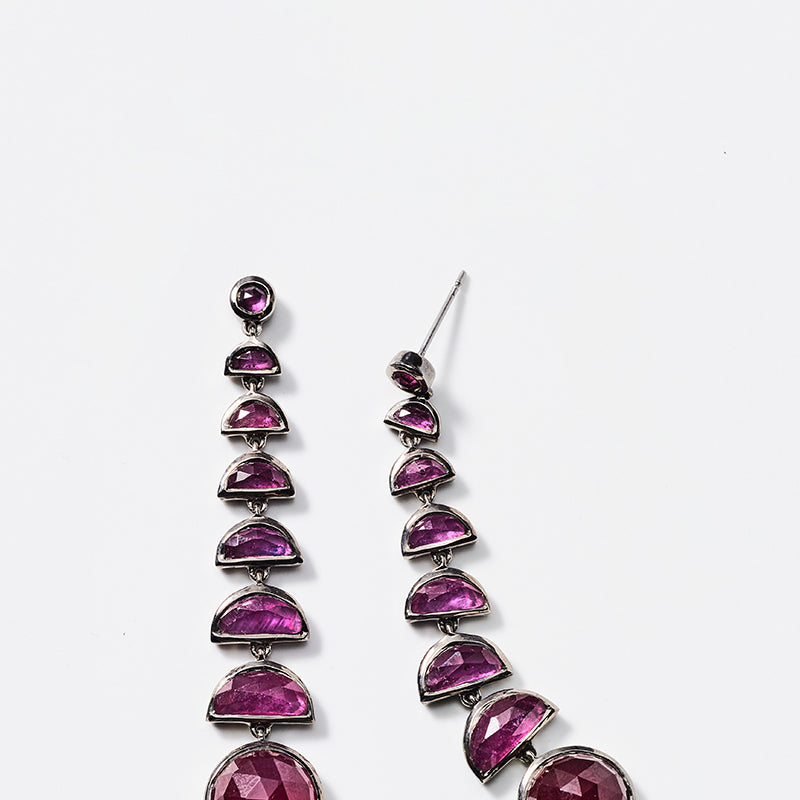 Ballbearing Earrings - Ruby