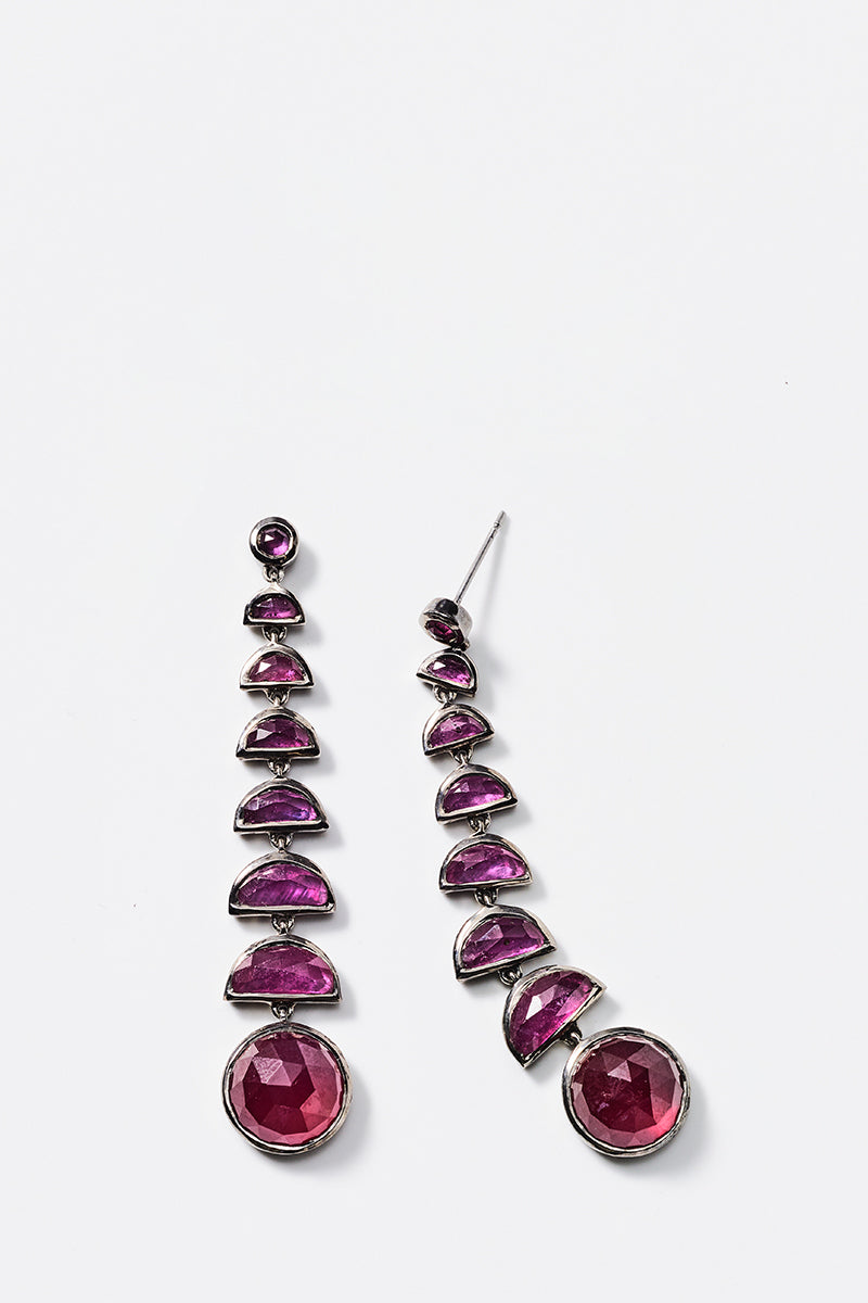 Ballbearing Earrings - Ruby