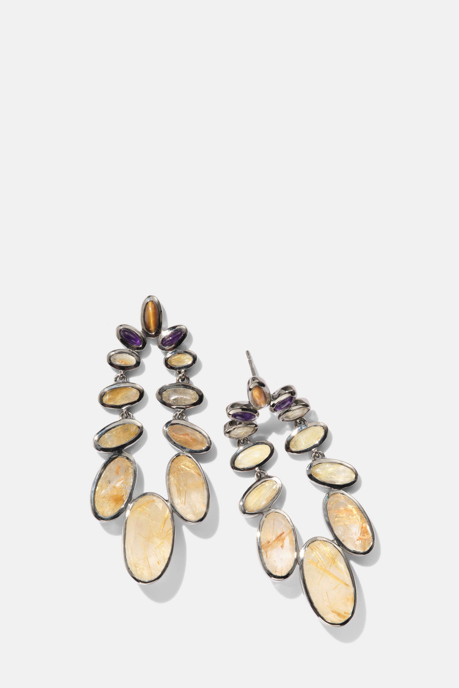 Cascade Earrings - Rutilated Quartz