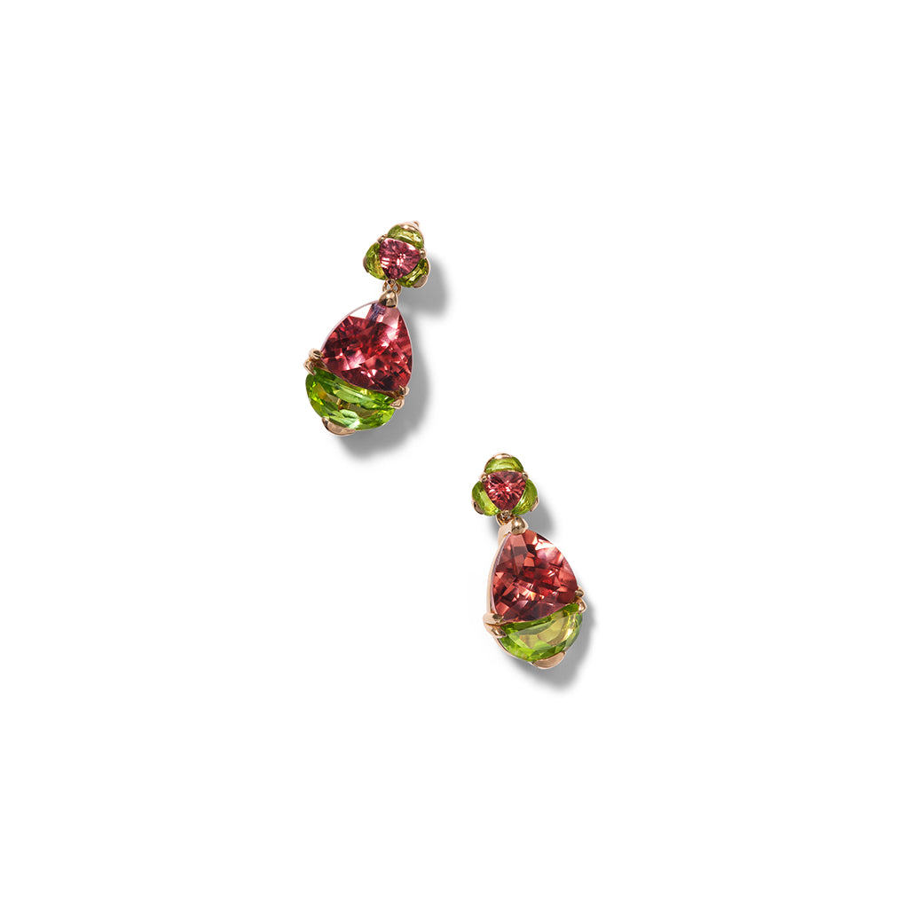 Dutch Girl Earrings - Rose Zircon
