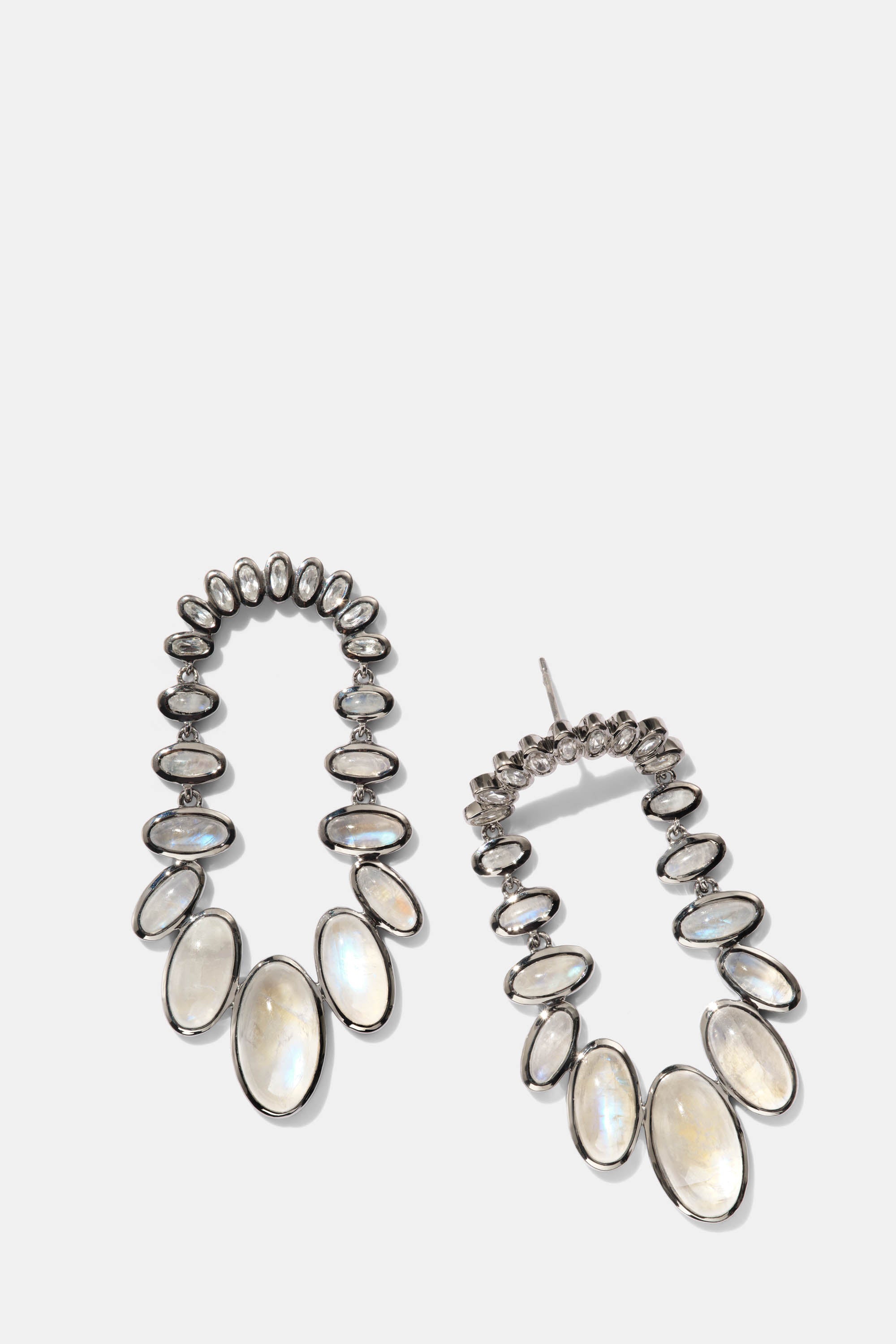 Kimono Earrings - Rainbow Moonstone