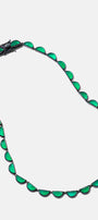 Large Scallop Rivière Necklace - Green Onyx