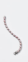 Large Scallop Tennis Bracelet - Pink Opal