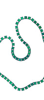 Large Tile Opera Necklace - Green Onyx