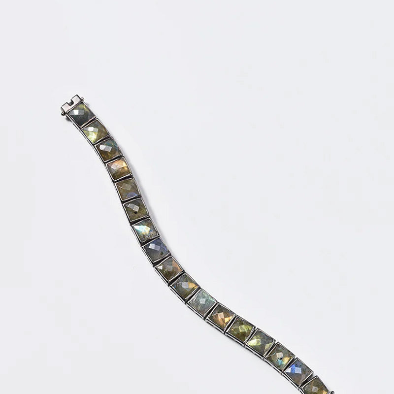 Large Tile Tennis Bracelet - Labradorite