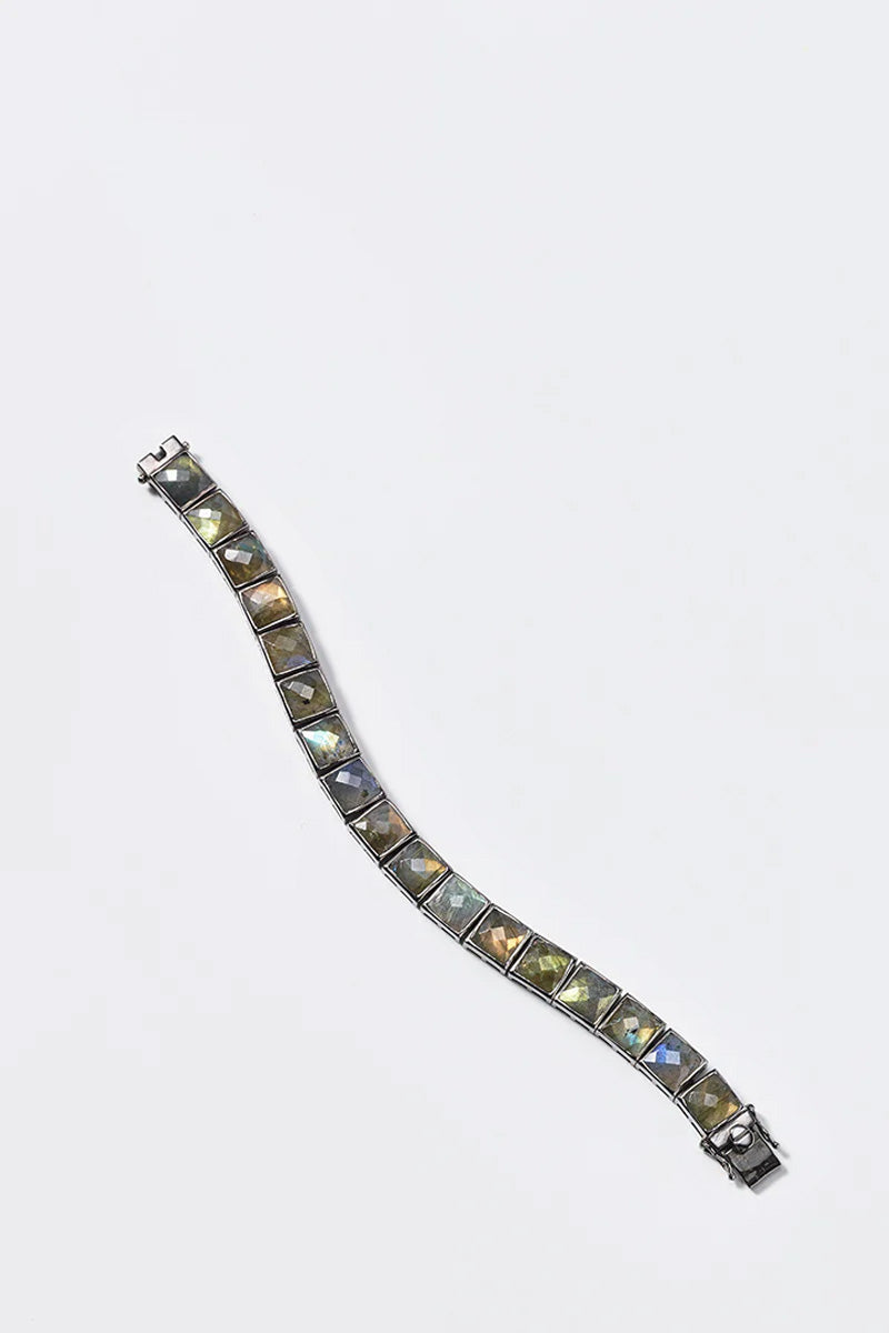 Large Tile Tennis Bracelet - Labradorite