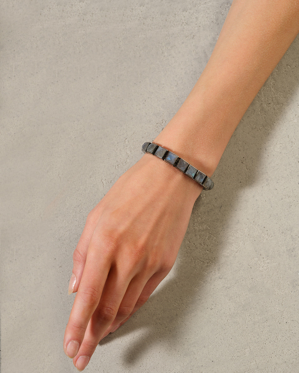Large Tile Tennis Bracelet - Labradorite
