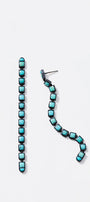 Line Earrings - Tea Length - Turquoise