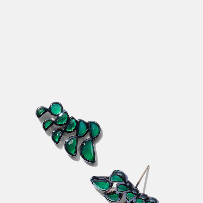 Lobster Earrings - Green Onyx