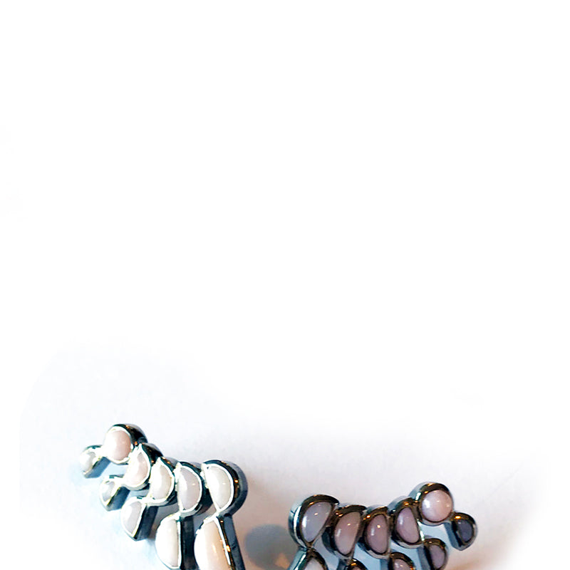 Lobster Earrings - Pink Opal