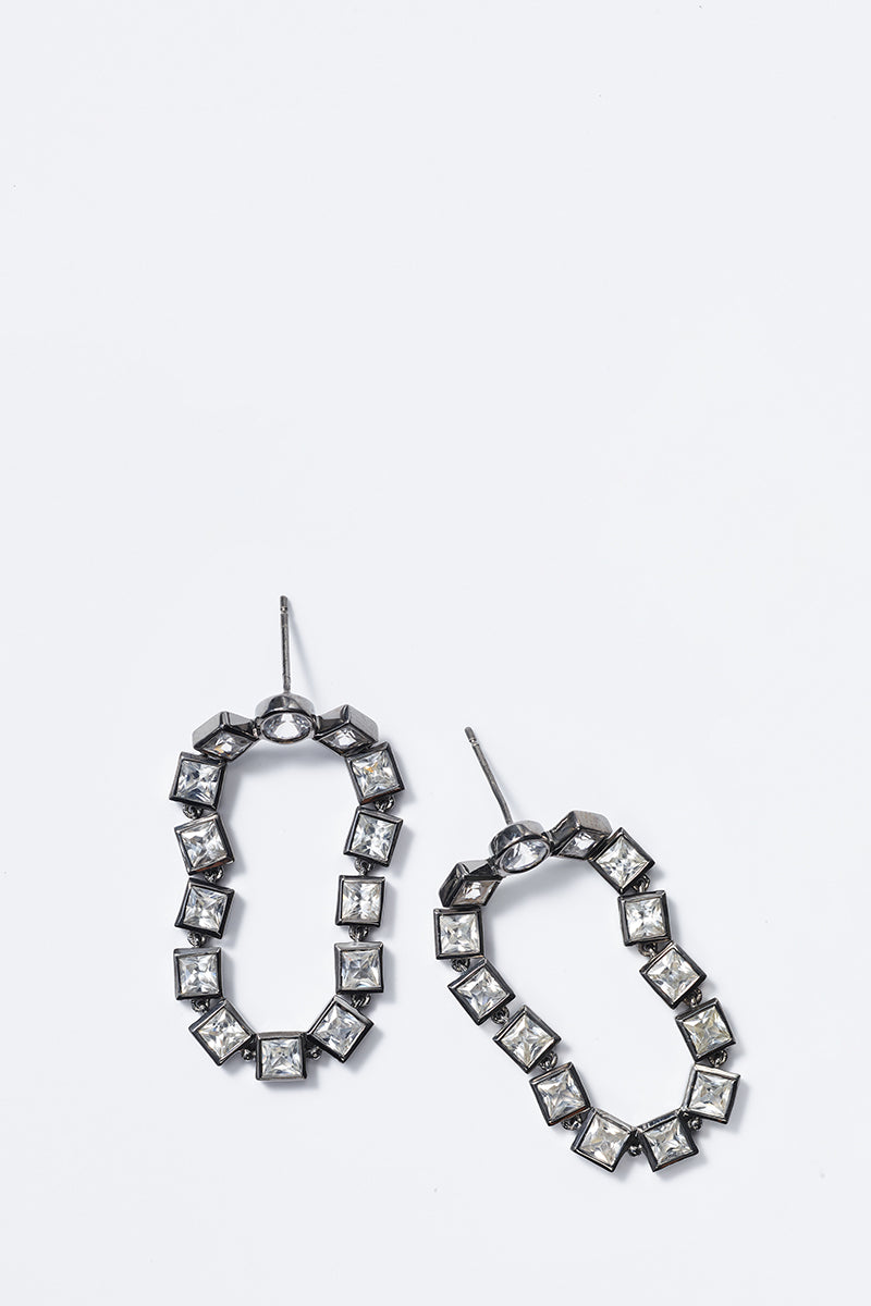 Loop Earrings - White Zircon