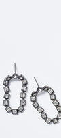 Loop Earrings - White Zircon