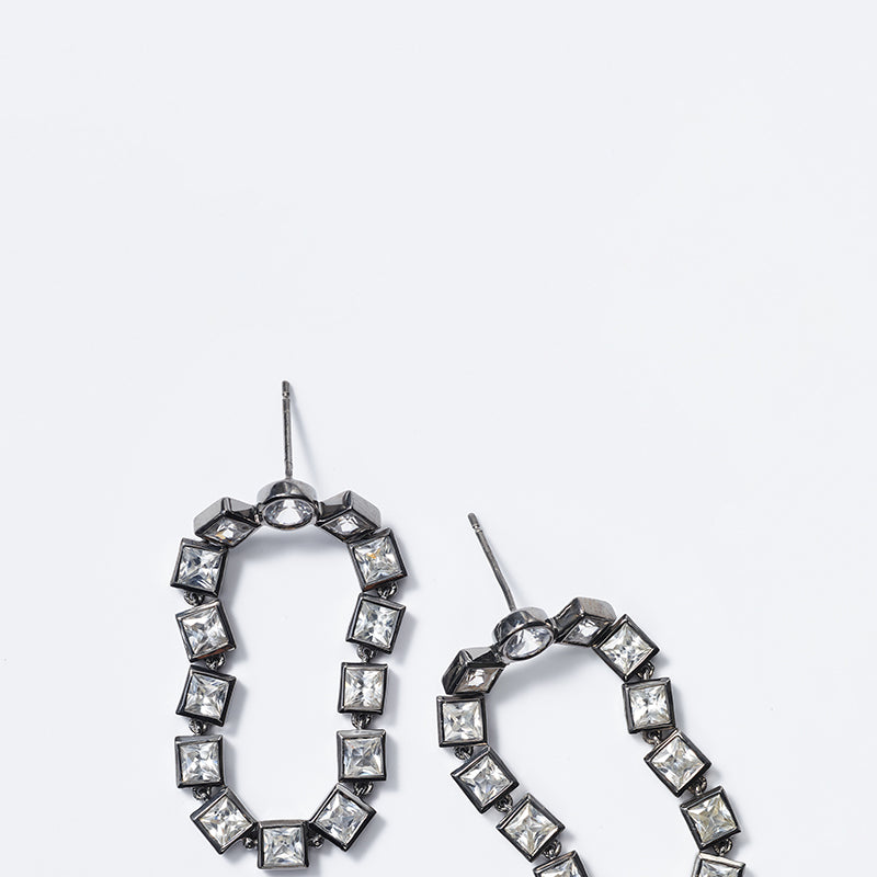 Loop Earrings - White Zircon