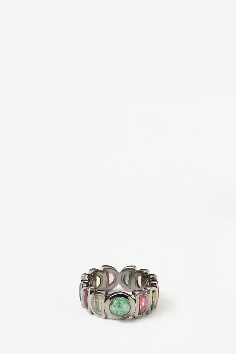 Luna Band Ring - Multi Tourmaline