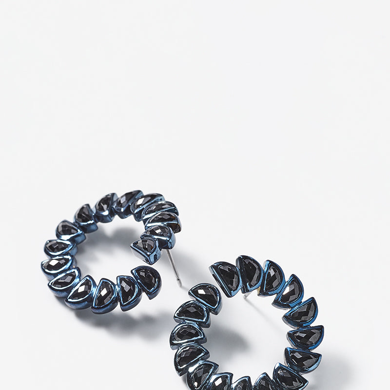 Marabou Bypass Hoops - Black Spinel