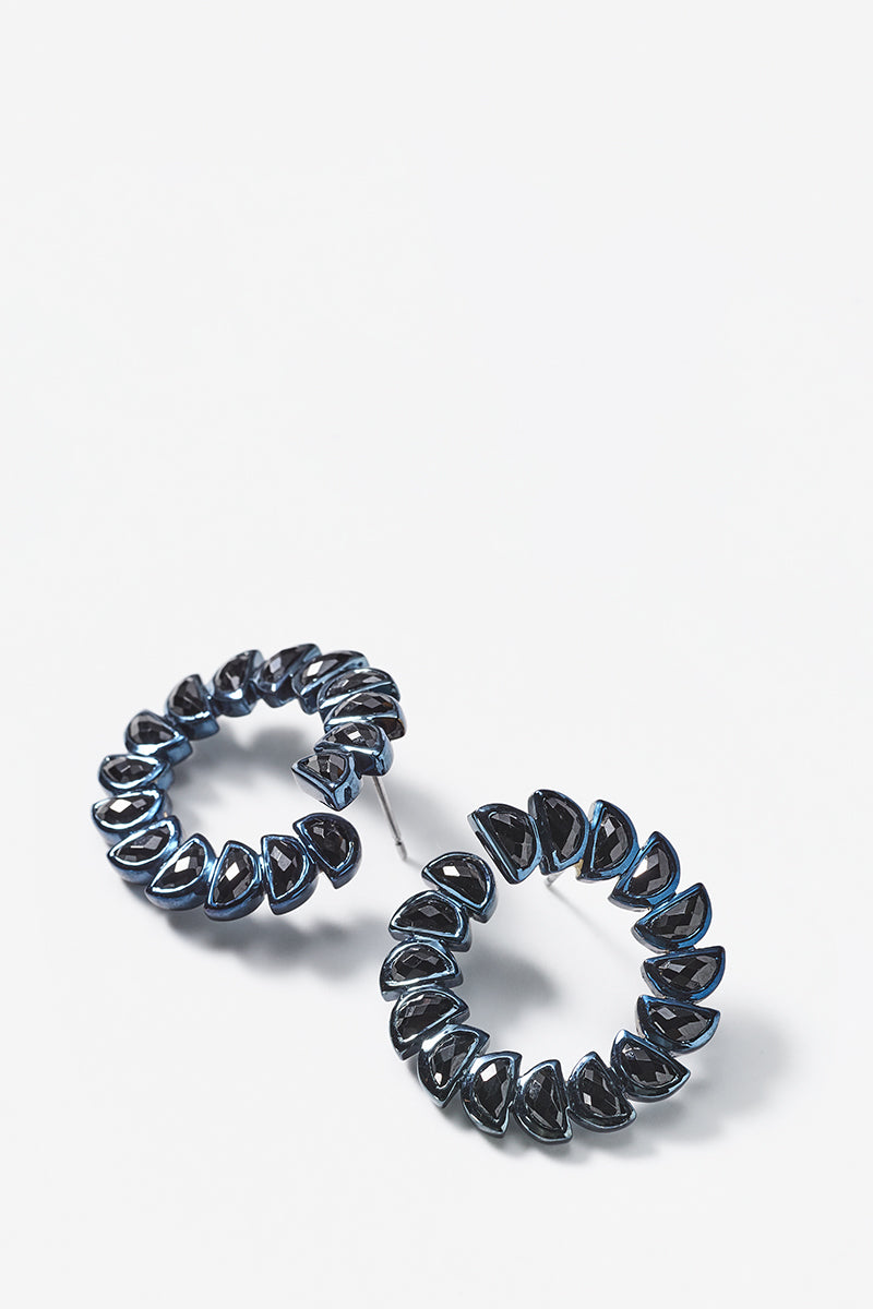 Marabou Bypass Hoops - Black Spinel