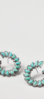 Marabou Bypass Hoops - Turquoise