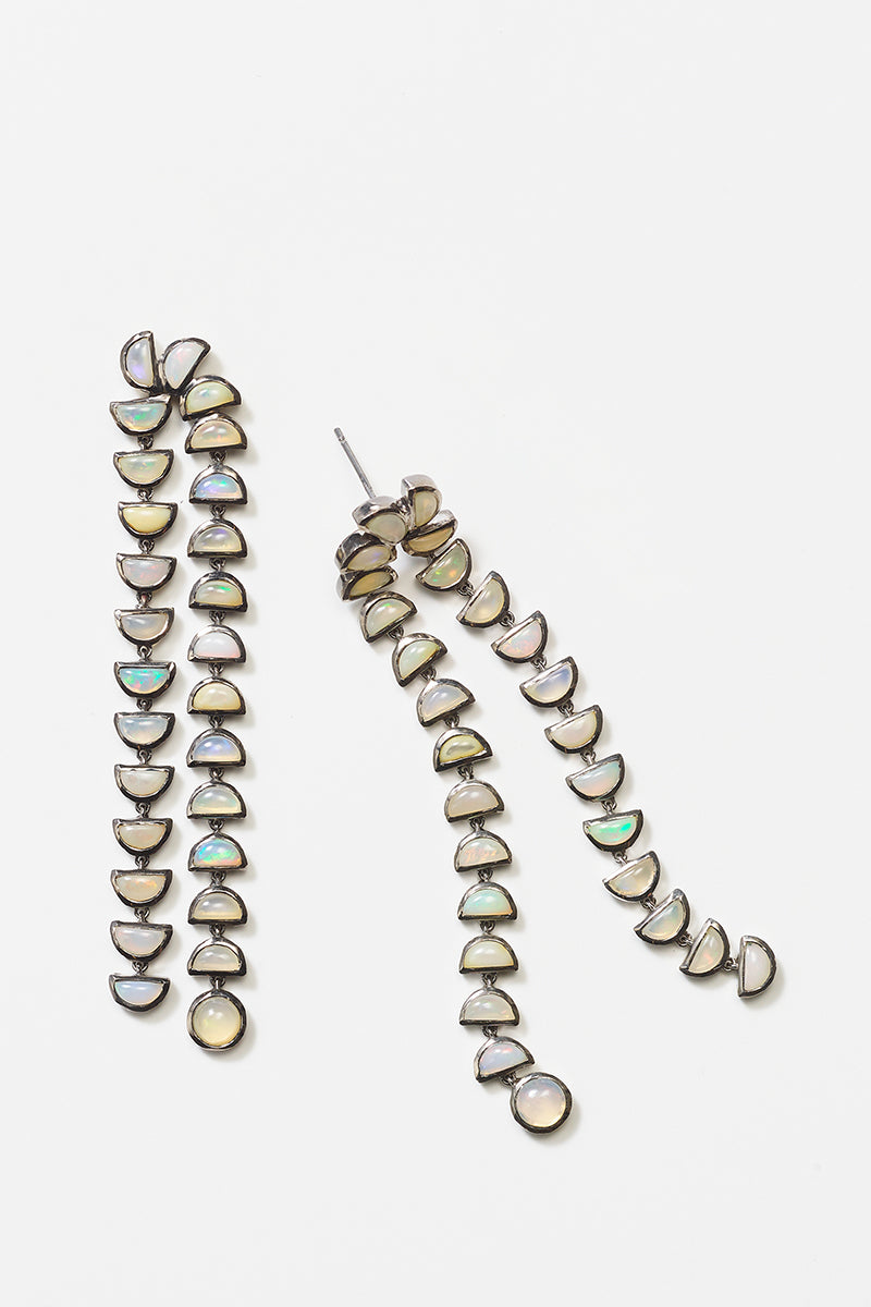 Marabou Earrings - Ethiopian Opal