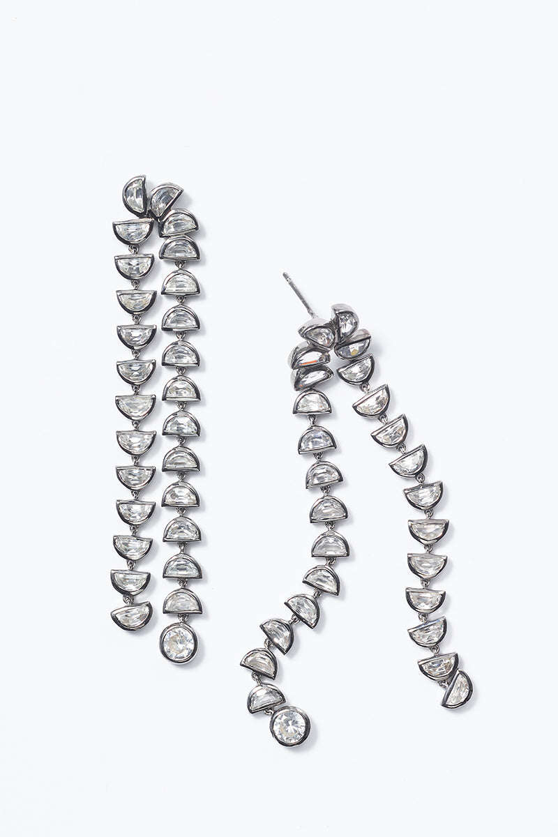 Marabou Earrings - White Zircon