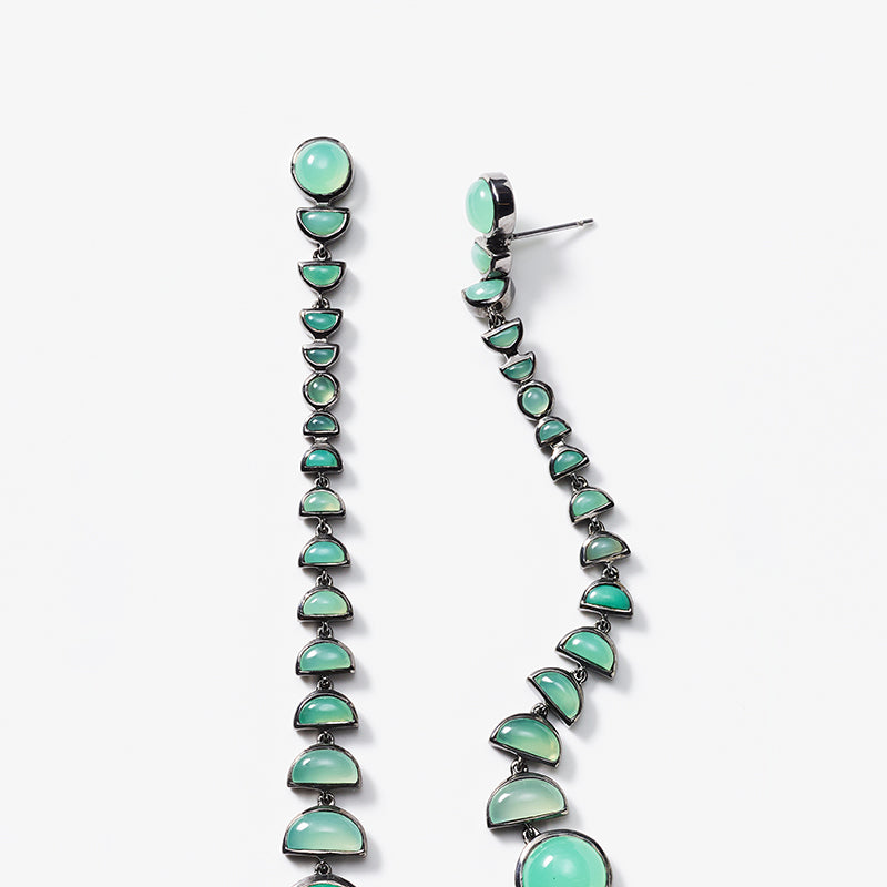 Metronome Earrings - Chrysoprase