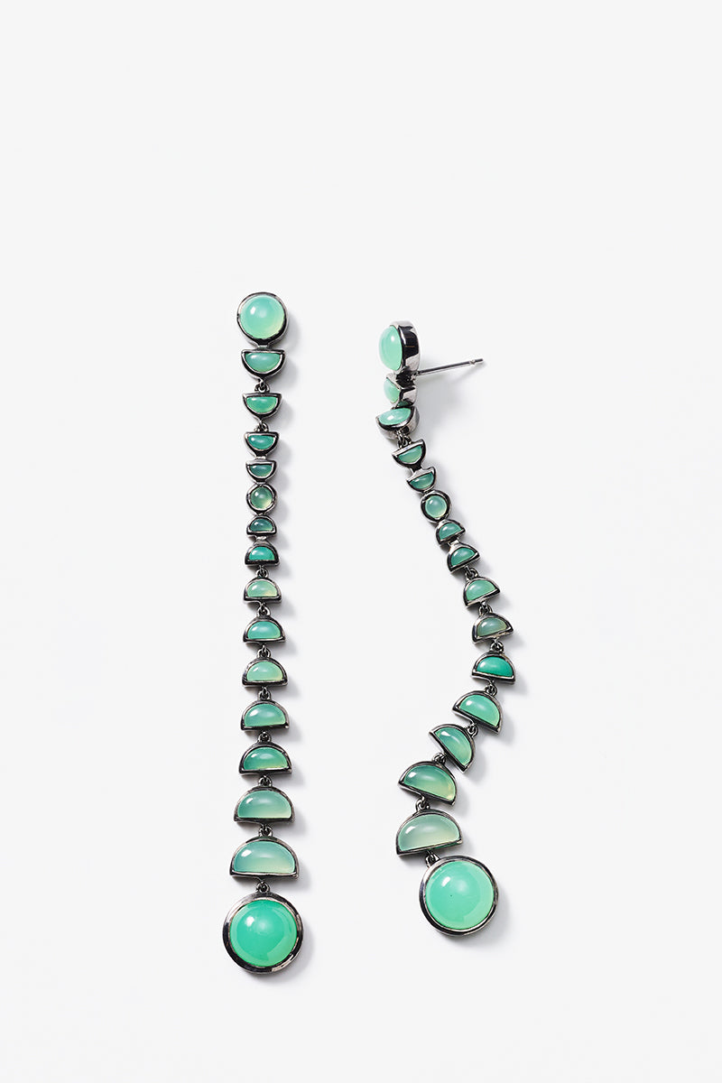 Metronome Earrings - Chrysoprase