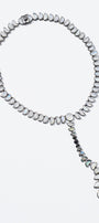 Metronome Lariat Necklace - Rainbow Moonstone