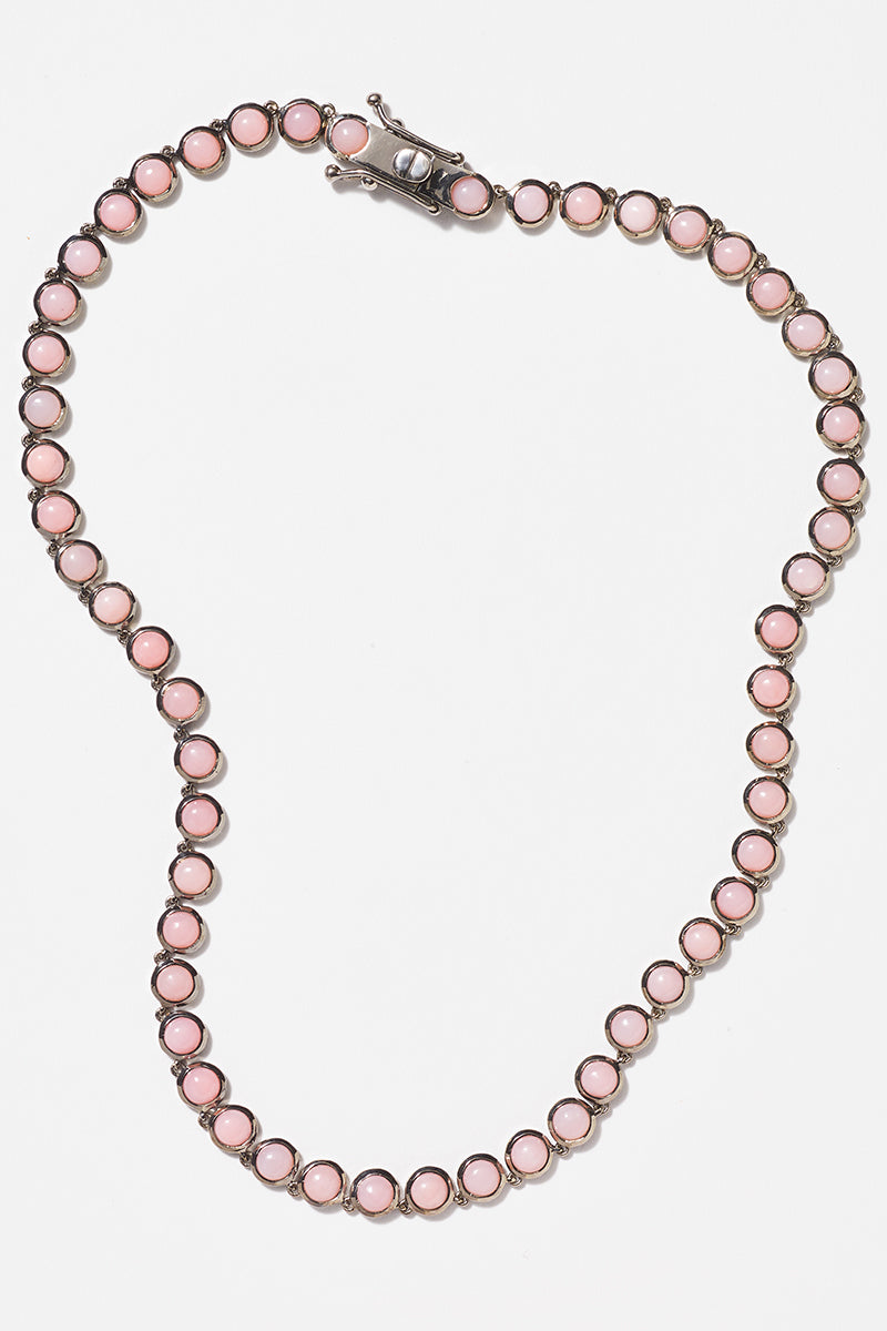 Mini Dot Rivière Necklace - Pink Opal