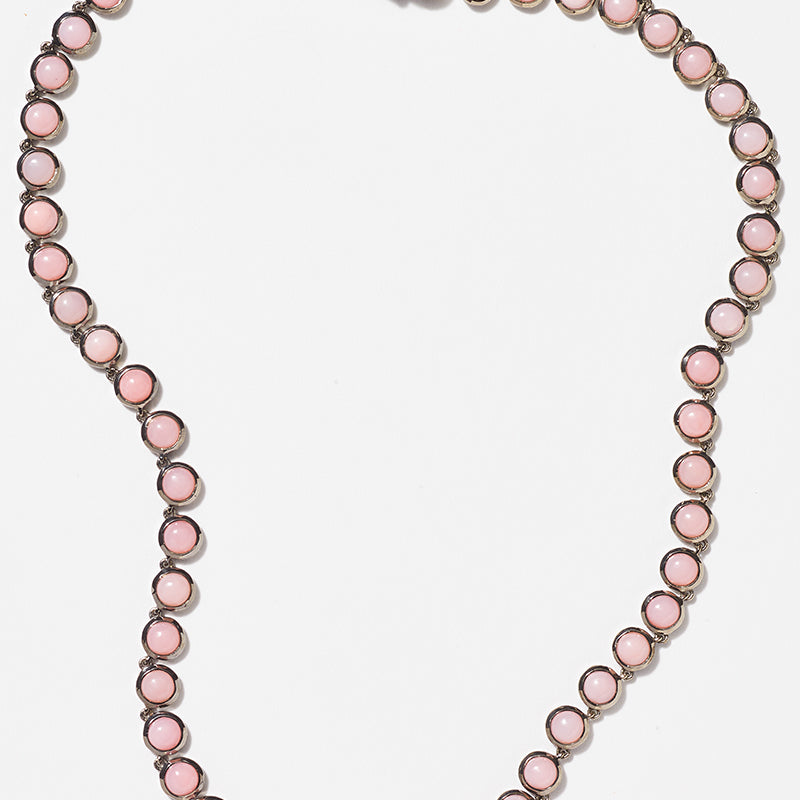Mini Dot Rivière Necklace - Pink Opal