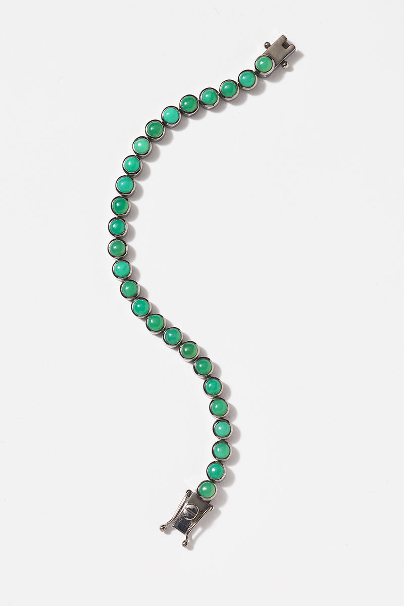 Mini Dot Tennis Bracelet - Chrysoprase