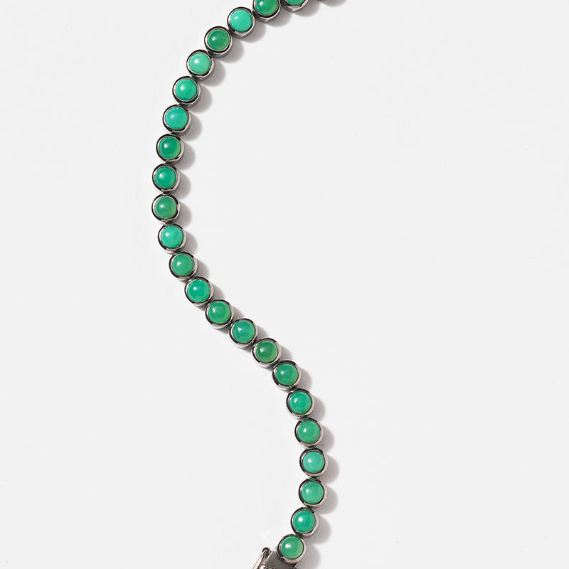 Mini Dot Tennis Bracelet - Chrysoprase