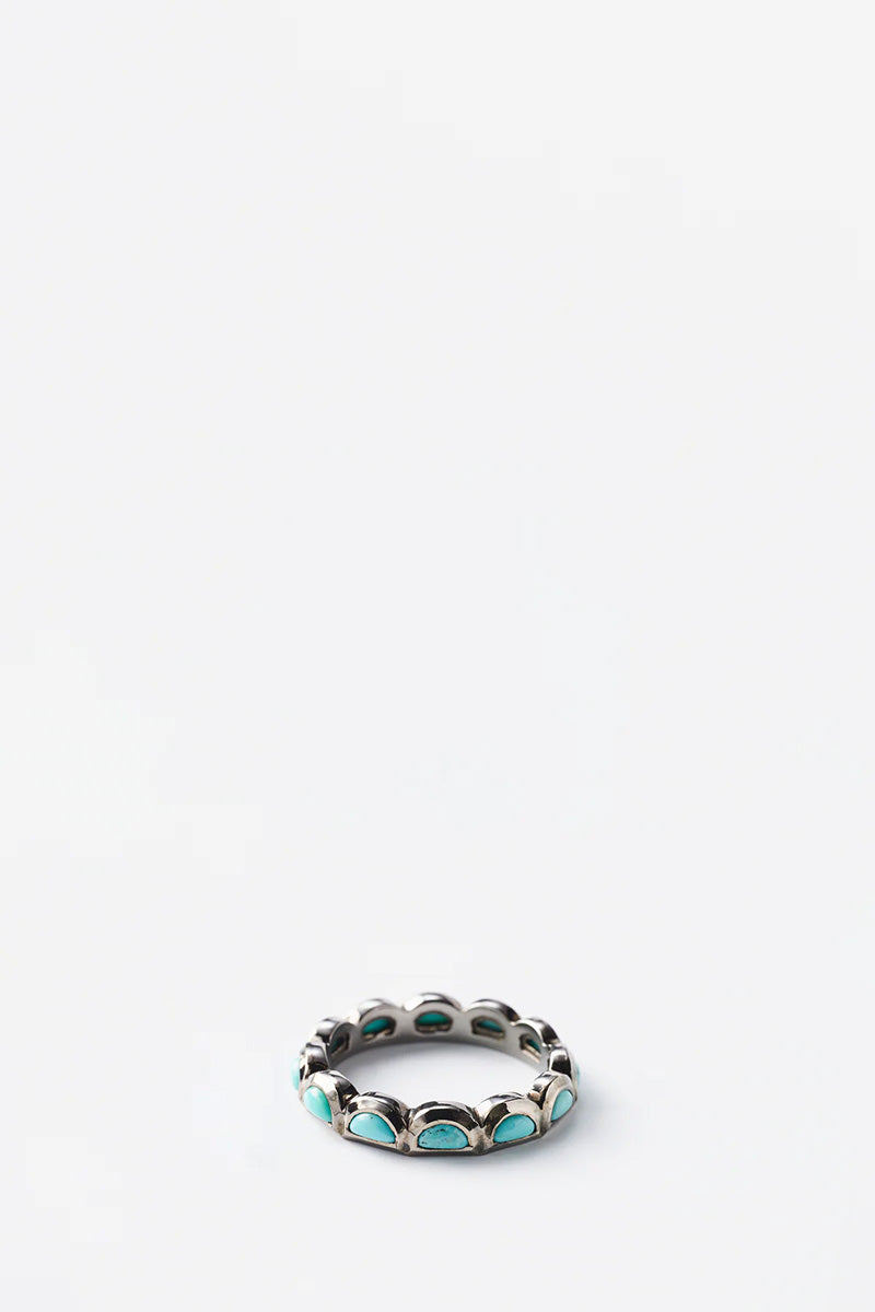 Mini Scallop Band Ring - Turquoise