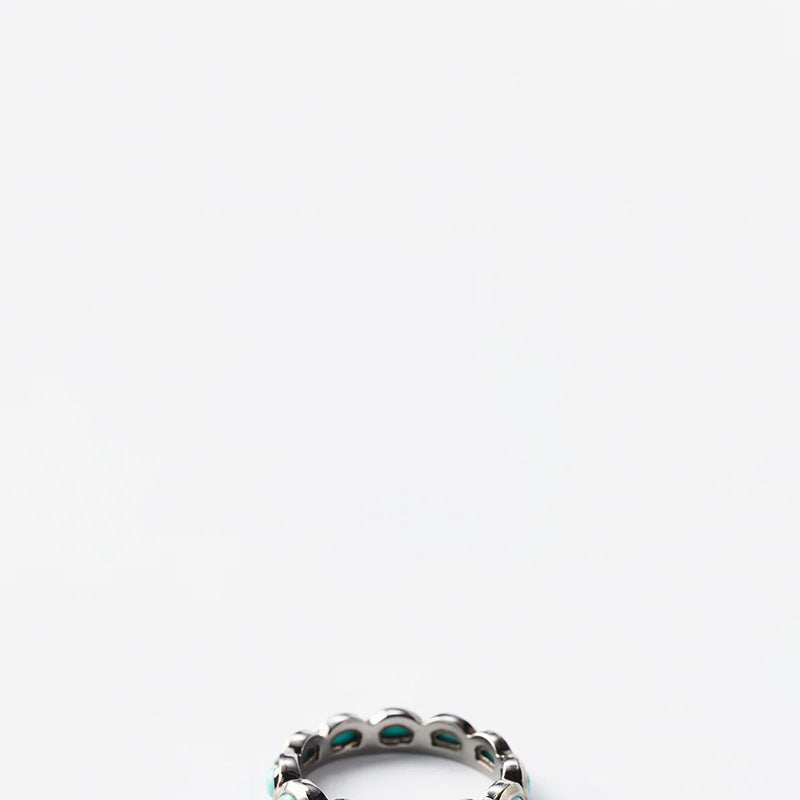 Mini Scallop Band Ring - Turquoise