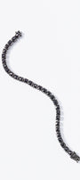 Mini Tile Tennis Bracelet - Black Spinel