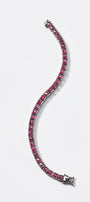 Mini Tile Tennis Bracelet - Ruby