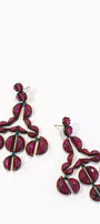Murano Red Enameled Girandole Earrings - Ruby
